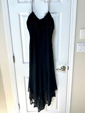 Black lace Citrine gown S